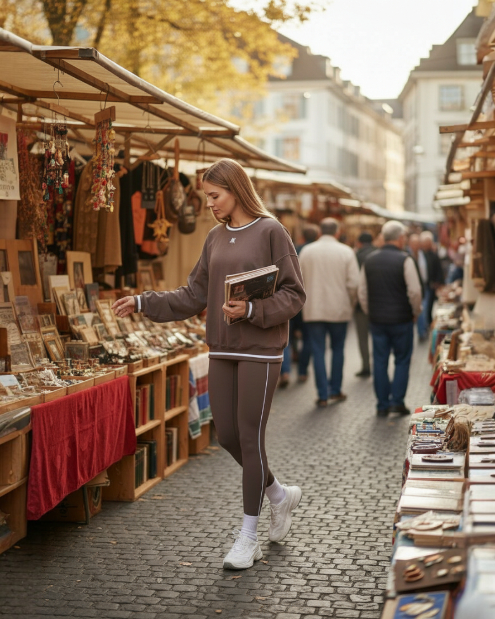 Brown FlowState leggings with second-skin comfort